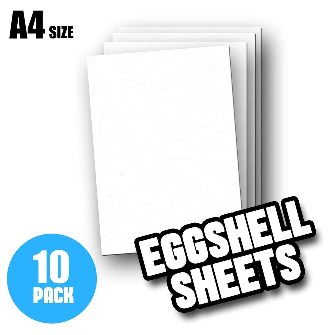 Blank White Eggshell Sticker Paper Ultra Destructible Vinyl A4 10