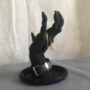 Jewellery Stand Devil Hand With Dish Full Scale Gothic Hand Style Necklace Holder Etsy