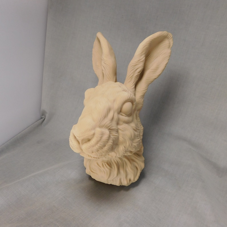 Realstic Rabbit Head Large Rabbit Head Wall Art | 3D Bunny Head Decor, 27CM Tall - Etsy