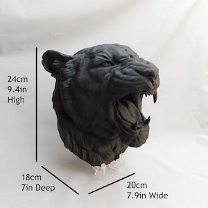 Lioness Wall Sculpture | Big Cat 3D Printed Wall Art