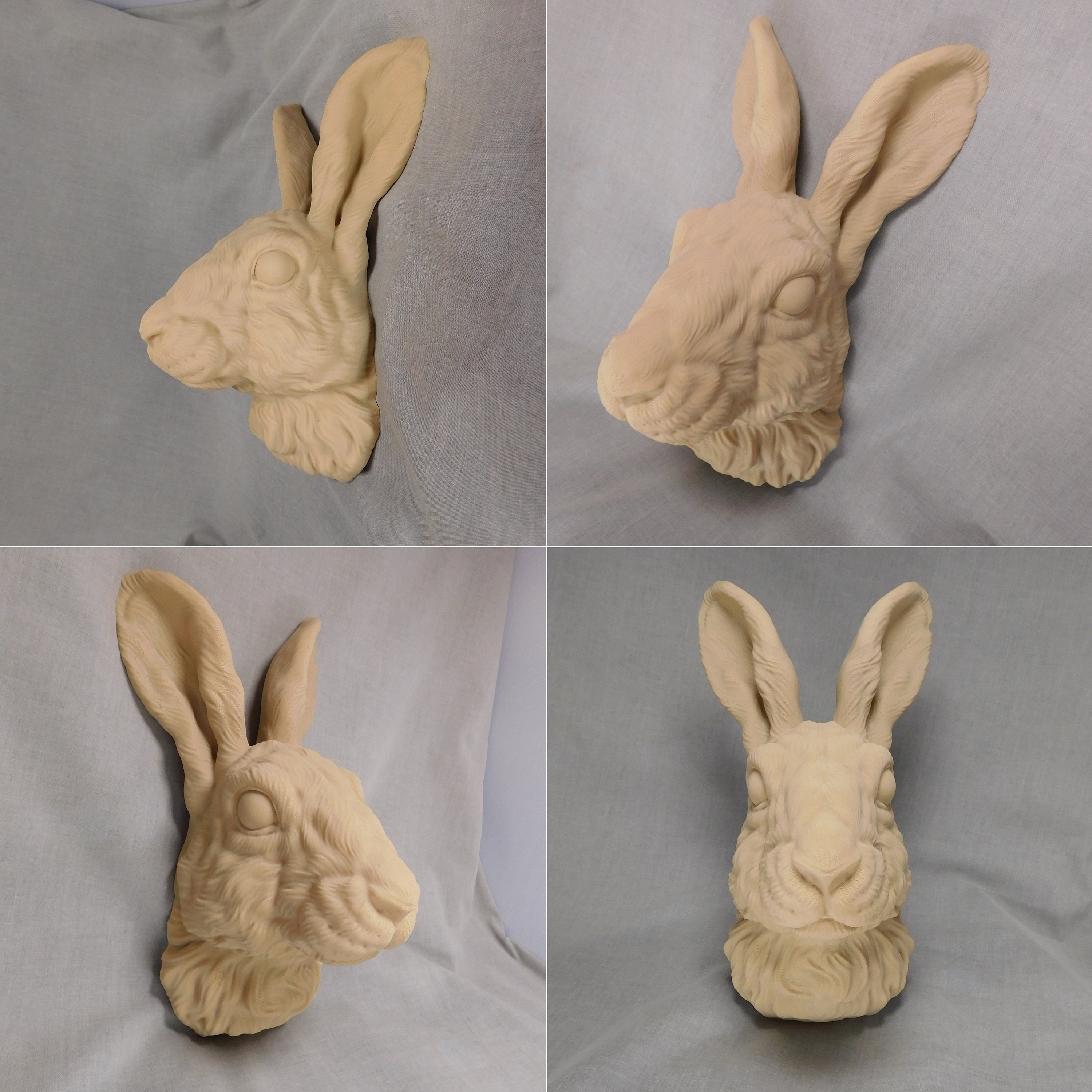 Large Rabbit Head Wall Art | 3D Bunny Head Decor, 27CM Tall - Etsy UK