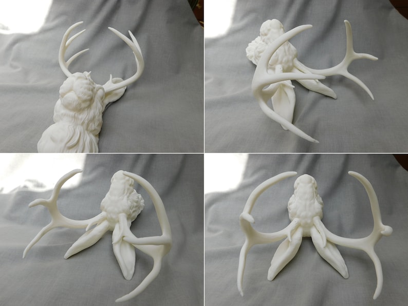 Jackalope Head Wall Art | 3D Printed Jackalope Mount Home Decor bild 6