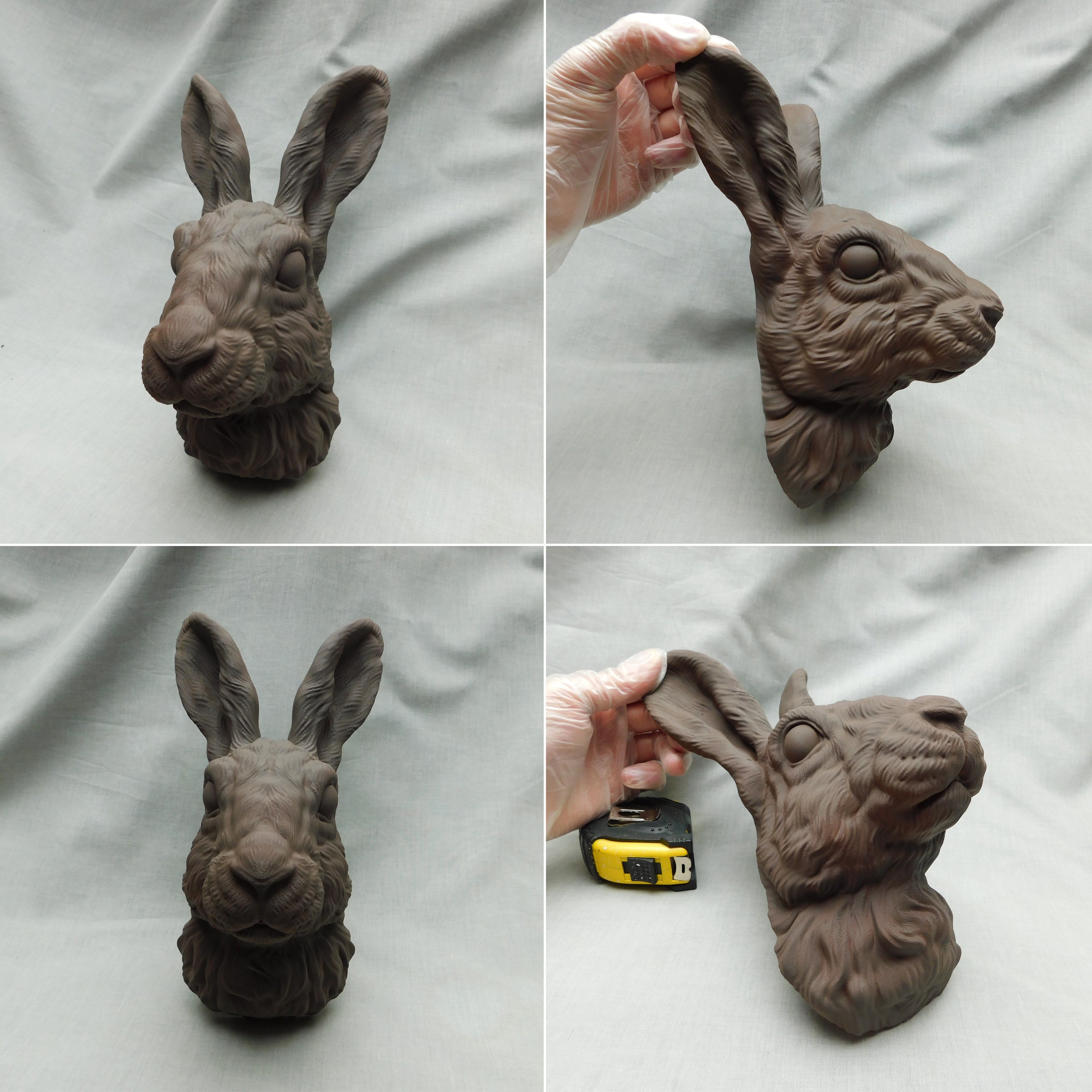 Large Rabbit Head Wall Art | 3D Bunny Head Decor, 27CM Tall - Etsy UK