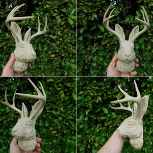 Jackalope Head Wall Art | 3D Printed Jackalope Mount Home Decor bild 9
