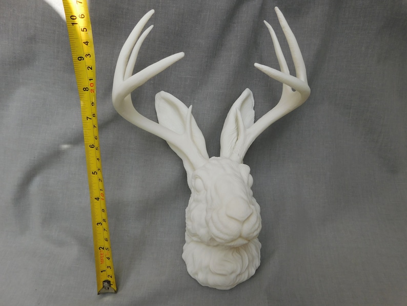 Jackalope Head Wall Art | 3D Printed Jackalope Mount Home Decor bild 5