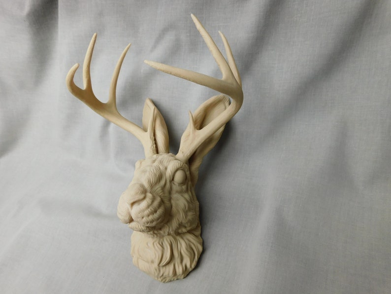 Jackalope Head Wall Art | 3D Printed Jackalope Mount Home Decor bild 8