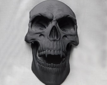 Vampire Skull Wall Art: Gothic Home Decor 3D Printed