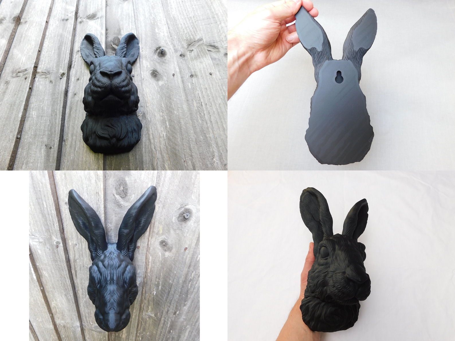 Large Rabbit Head Wall Art | 3D Bunny Head Decor, 27CM Tall - Etsy UK