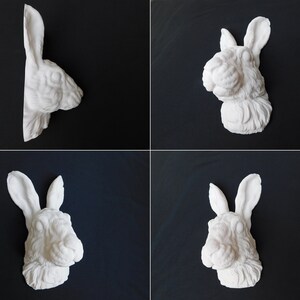 Larger Rabbit Head Wall Art | 3D Bunny Head Decor - Etsy