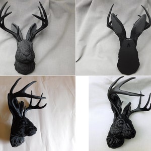 Jackalope Head Wall Art | 3D Printed Jackalope Mount Home Decor bild 3