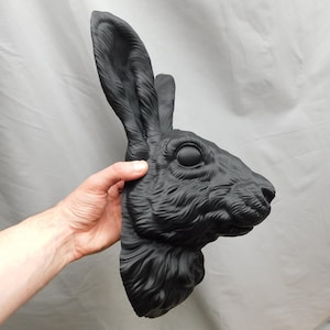 Rabbit Head Wall Art Extra Large Size 38CM Tall | 3D Bunny Wall Decor