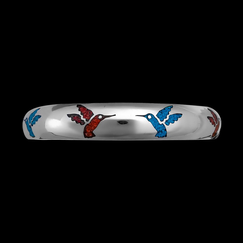 Customizable Sterling Silver Hummingbird Cuff Bracelet Etsy