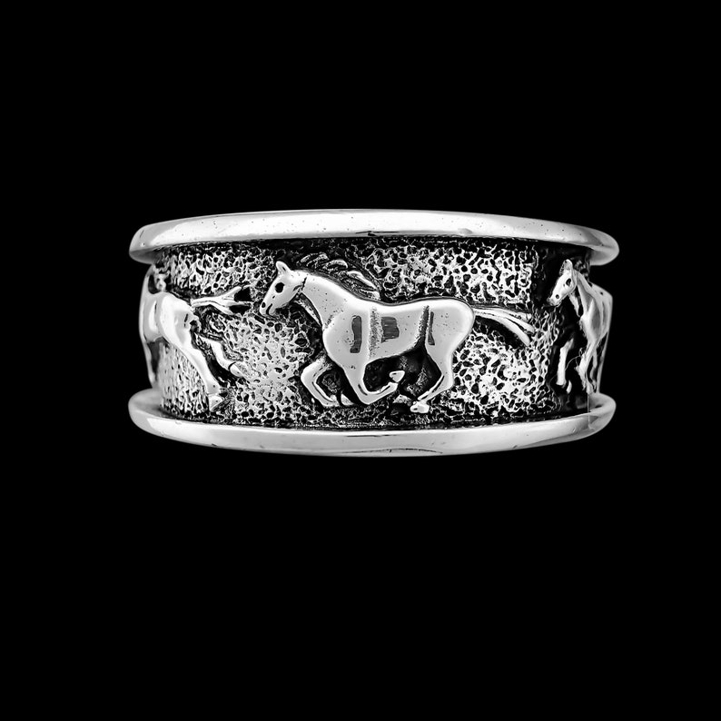 Sterling Silver Horse Ring 925 Sterling Silver Ring Ring Etsy