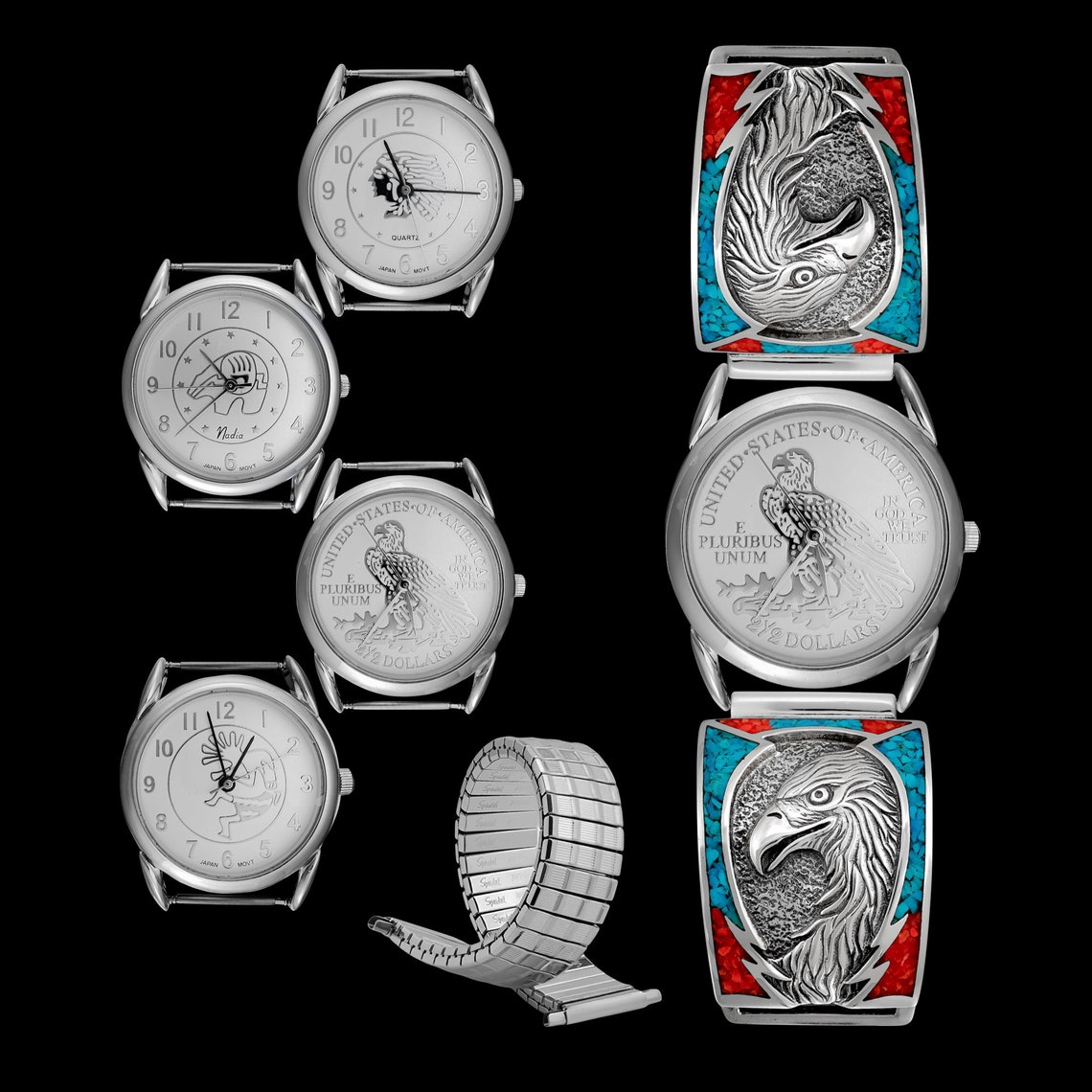 Custom American Bald Eagle Watch Sterling Silver Eagle BUst Etsy