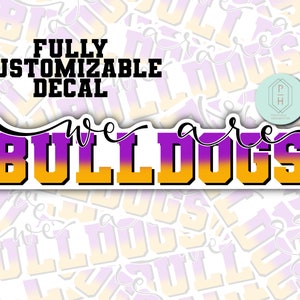 Custom School Mascot Decal | Team Gift | School Colors Bumper Sticker | Decal for Hydroflask, water bottle, laptop