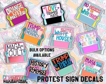 Anti-Trump Protest Stickers: Pro-Choice, LGBTQ, Women's Rights