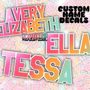 Personalized Name Stickers: Water Bottle Decals, Custom Gifts