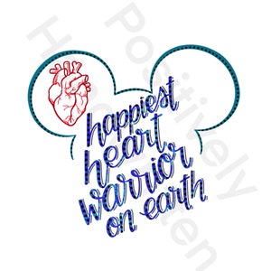 Heart Warrior Vacation Shirt: CHD Awareness Mouse Ears (PNG Digital File)