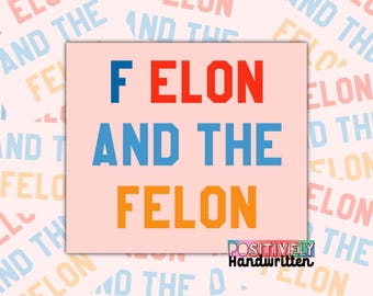 F Elon and the Felon | Womens Rights | Anti Trump | Roe v Wade | Coat hanger | Bumper Sticker
