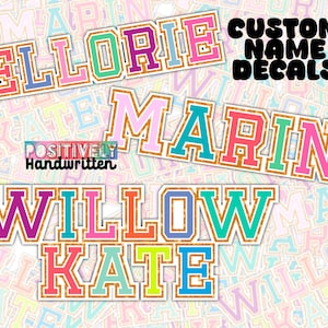 Pegatinas personalizadas con nombre / Pegatinas para botellas de agua con letras de chenilla brillante / Etiquetas con nombre / Regalos personalizados