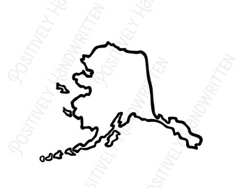 Alaska Outline. PNG instant digital download. For vinyl, print, sublimation.