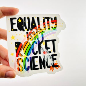 L&#39;égalité n&#39;est pas sorcier | Autocollant de fierté | Autocollant pour bouteille d&#39;eau LGBTQ+ droits égaux | Fierté | Allié | Arc-en-ciel