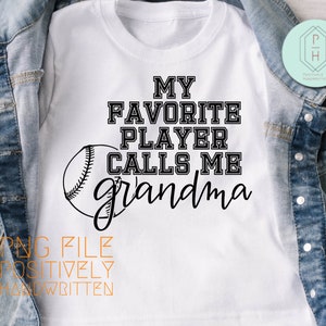 Baseball Grandma Shirt PNG: Funny Softball Design (Digital Download)
