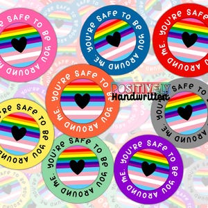 You’re Safe To Be You Around Me | Colorful Ally sticker | Progress Pride Flag, Trans flag | LGBTQ+ Water resistant Decal | Pride | Ally |