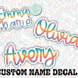 adesivos com nomes personalizados manuscritos | Nome e meio, sobrenomes | Etiqueta da garrafa de água | Etiquetas de nome | Presentes personalizados