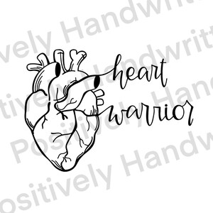 Heart Warrior Anatomical Heart PNG - CHD Awareness (Digital File)