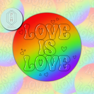 Love Is Love | Pride Sticker | LGBTQ+ Water resistant Decal | Pride | Ally | Gay Travel