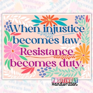 Injustice, Resistance Anti Trump Sticker | Womens Rights Decal | LGBTQ | Roe v Wade | Coat hanger | Bumper Sticker