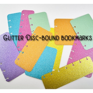 Glitter bookmarks Bundles. Cardstock Disc bound Page Marker for Journal Planner Notebook. Page dividers. Bookmark. Happy Planner.