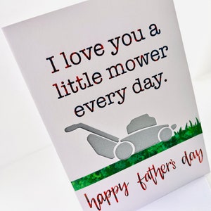 Mignon cadeau de fête des pères pour papa, beau-père, grand-père. Tondeuse. Unique. Je t'aime. Lettré à la main. Deluxe.