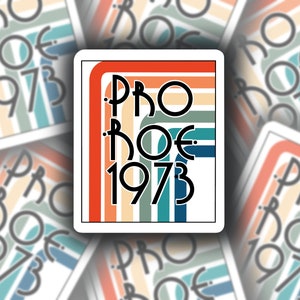 Pro Roe 1973| Water Resistant Sticker | Retro Pro Choice Decal | Roe v Wade | Equal Rights | Coat hanger | Bumper Sticker