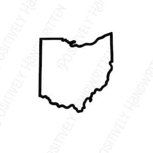 Ohio State Outline. PNG directe digitale download. Voor vinyl, print, sublimatie.