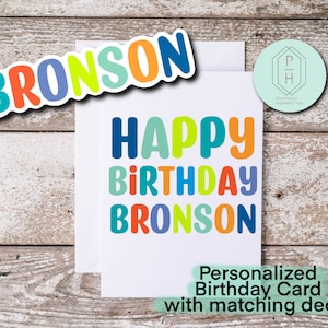 Tarjeta de cumpleaños personalizada. Con pegatina. Una tarjeta de felicitación única, hecha a mano y escrita a mano. Un regalo para ella o para él. Te quiero.