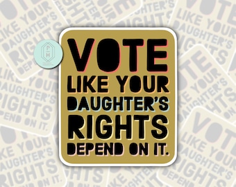 Vote Women’s Rights Sticker | Equal Rights | Roe v Wade | Coat hanger | Bumper Sticker