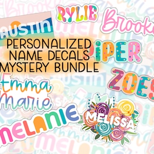 Personalized Name Sticker Bundle: Water-Resistant Decals