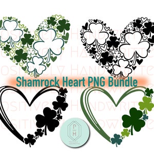 Green Shamrock PNG BUNDLE. St. Patrick’s Day shirt designs for teachers, kids. PNG for circuit silhouette. Digital. Vinyl, sublimation.