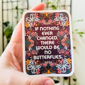 Citações inspiradas da borboleta | na moda de Tarot Adesivo | Decalque para laptop | Adesivo para garrafa de água