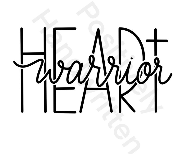 Heart Warrior. CHD awareness PNG digital download. Congenital heart defect art. Digital file Png image 1