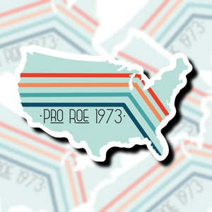 Pro Roe 1973| Retro Car Window Decal | Pro Choice Bumper Sticker | Roe V Wade Decal| Water resistant | Coat hanger |