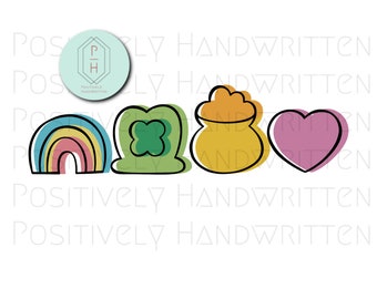 Lucky Charm St. Patrick's Day PNG: Rainbow, Clover, Pot of Gold (Digital Download)