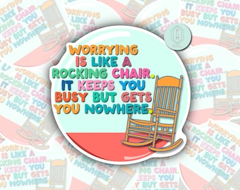 Inspirerende sticker schommelstoel: waterbestendige sticker