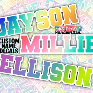 Personalized Boys, Girl Name Stickers | Colorful Water bottle sticker | Laptop Labels | Personalized Gifts