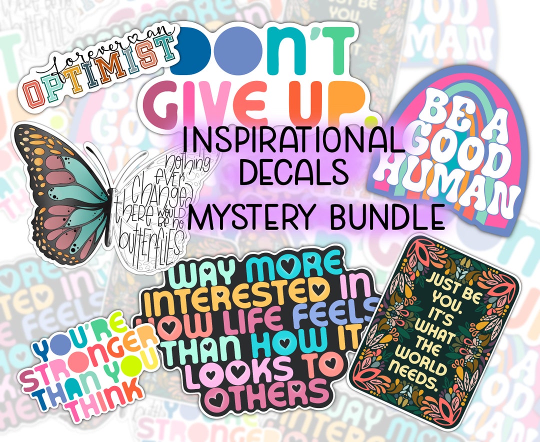 Inspirational Quote Sticker Bundle: Water Resistant Decals - Etsy