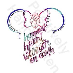 CHD Awareness PNG: Heart Warrior Vacation Design (Digital File)