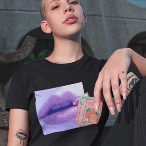 Hot Lips Girl Aesthetic Anime T Shirt Censured Japanese Shirt Etsy Последние твиты от soft anime girls(@aesthetic_soft2). etsy
