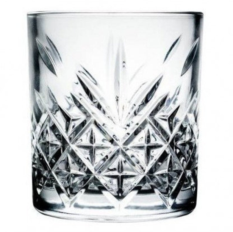 Cut crystal Effect Tumbler Personalized Monogrammed Whiskey Glass Custom Whisky Tumbler Glass Gift For Dad Him